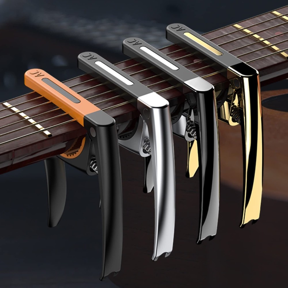 Guitar Capo 4 in 1 Capo Replaceable Capo Bridge Pin Puller Remover for Acoust...