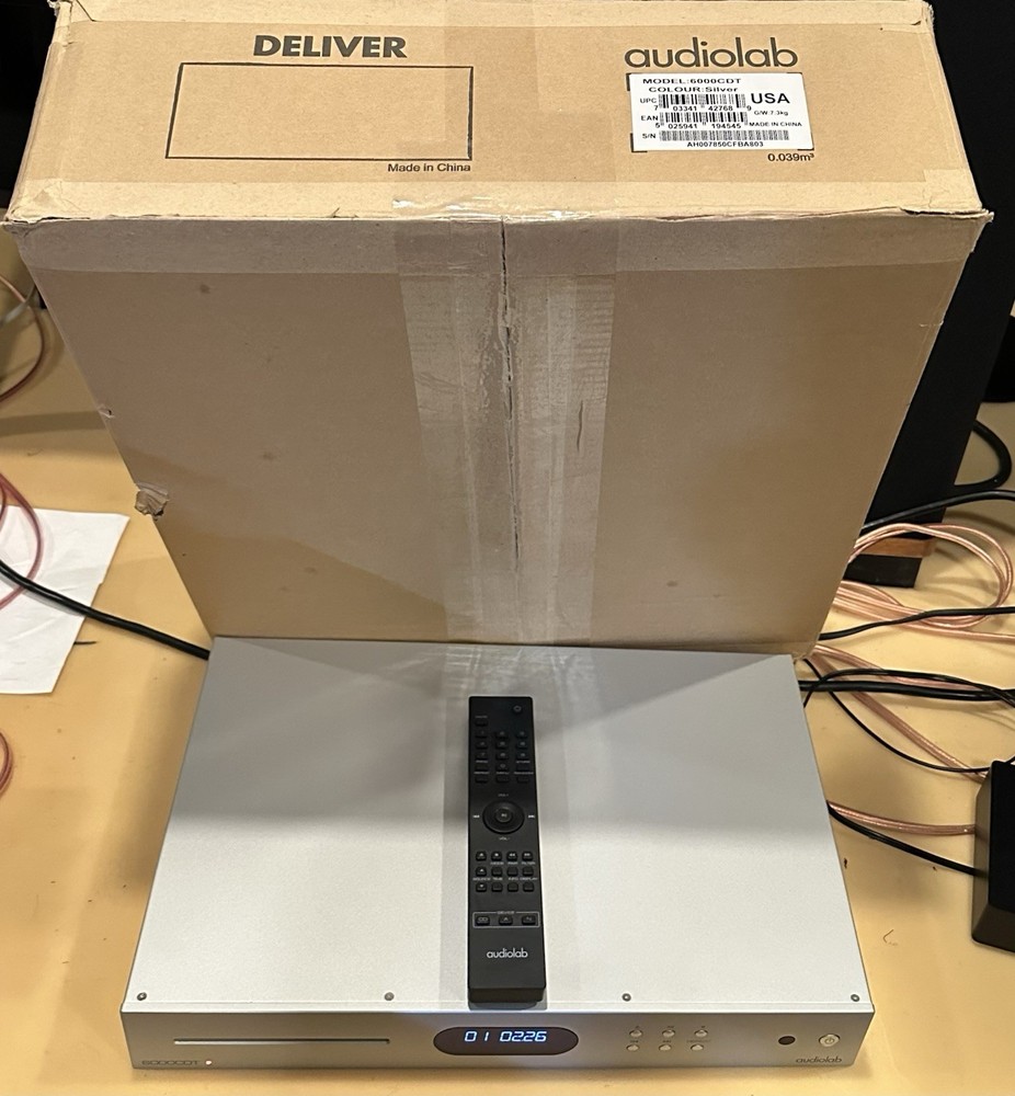 Audiolab 6000CDT Dedicated CD Transport with Remote - Silver