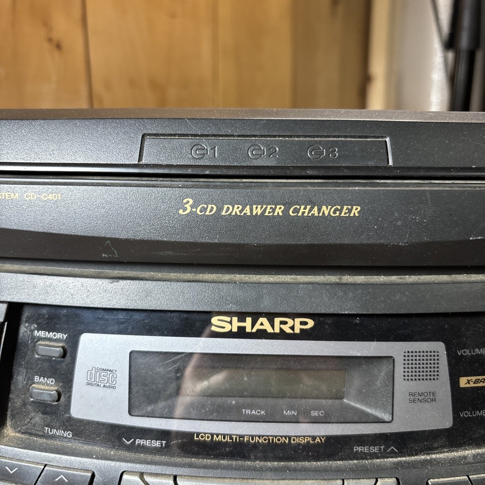vintage Sharp CD-C401 Mini Component System CD Player ONLY No speakers untested