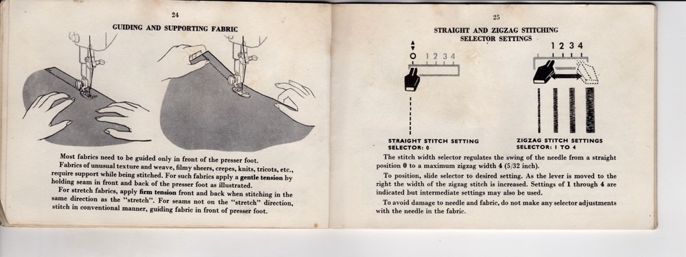 Sewing Machine Instruction Booklet Singer Model 337 1964