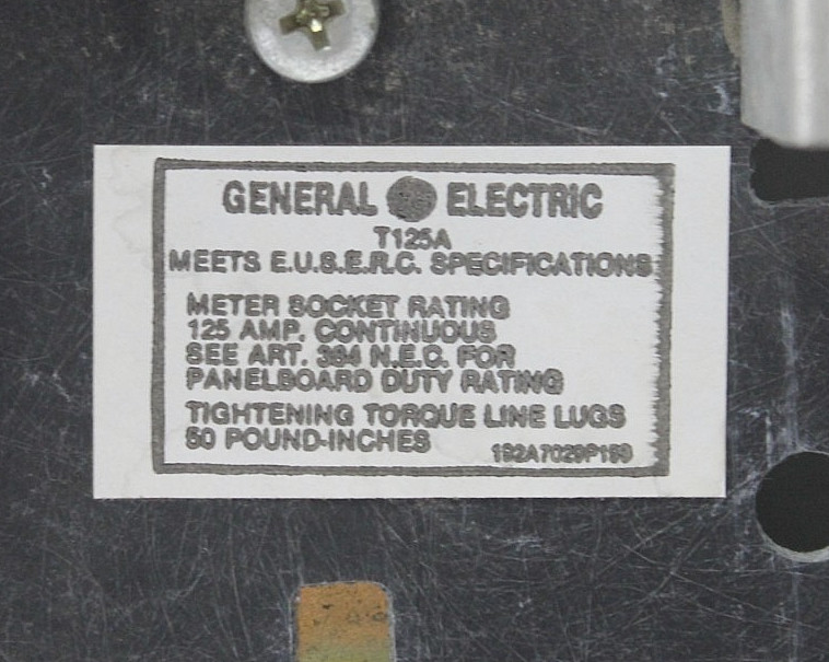 General Electric TM1410MR Meter Socket Load Center