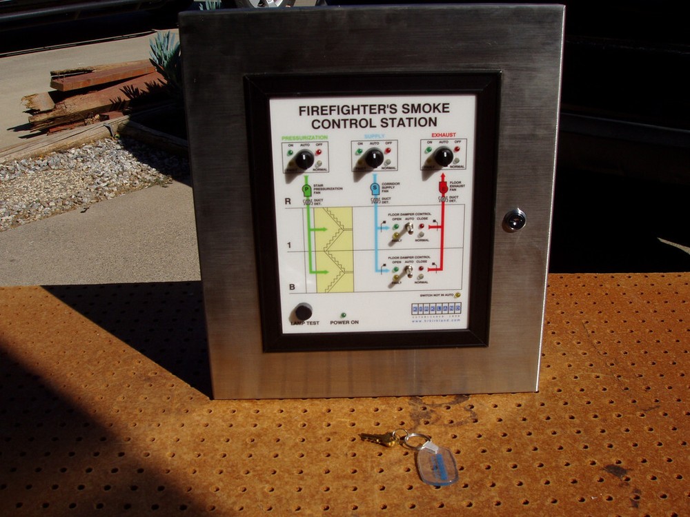 KIRKLAND FIREFIGHTER SMOKE CONTROL STATION ALARM SENSOR PANEL FIRE PLEASE READ