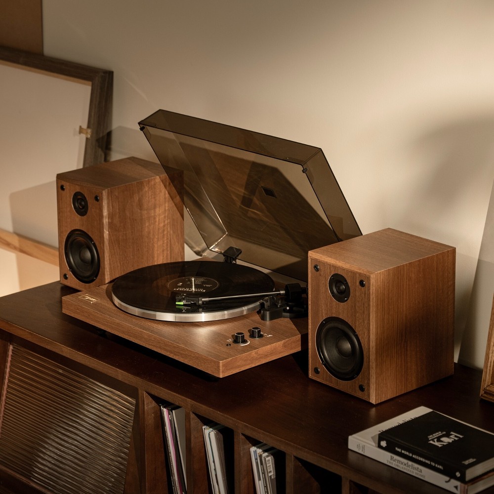 Arkrocket Cassini Bluetooth record player Satio Audio Rack 40W Hi-fi speaker