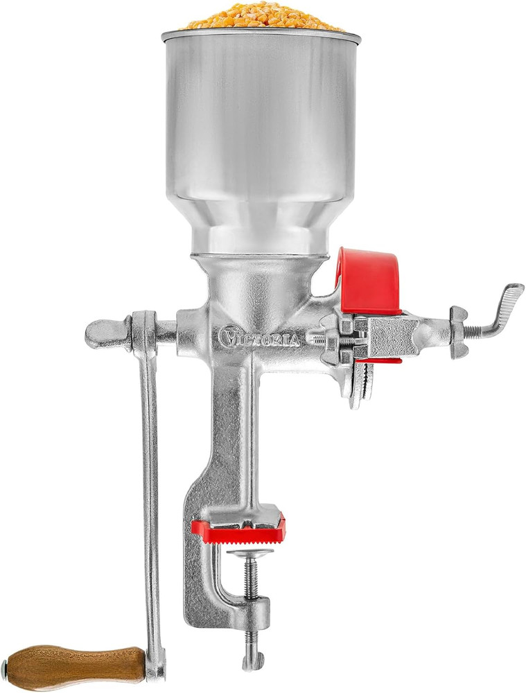 Manual High Hopper Grain Grinder, Black