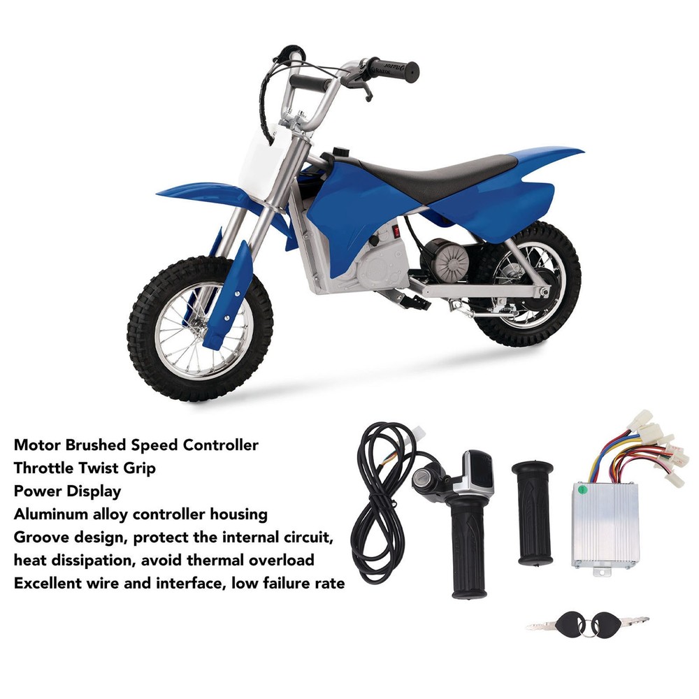 Motor Brushed Speed Controller With Lock Throttle Twist Grip Power Display JUMM