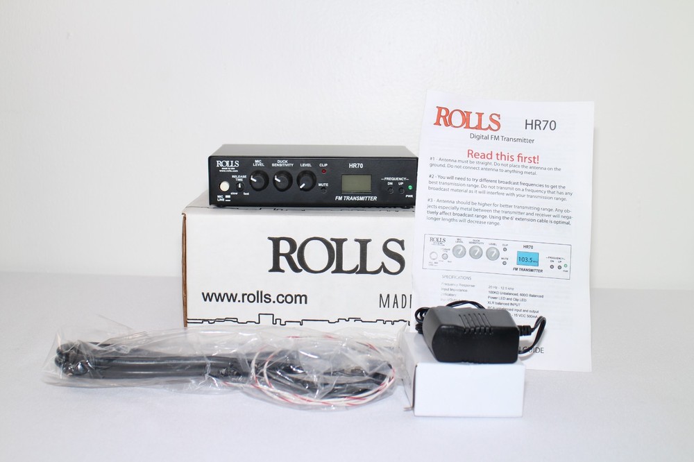 ROLLS HR70 Digital FM Transmitter Broadcast Audio Interface NEW Open Box