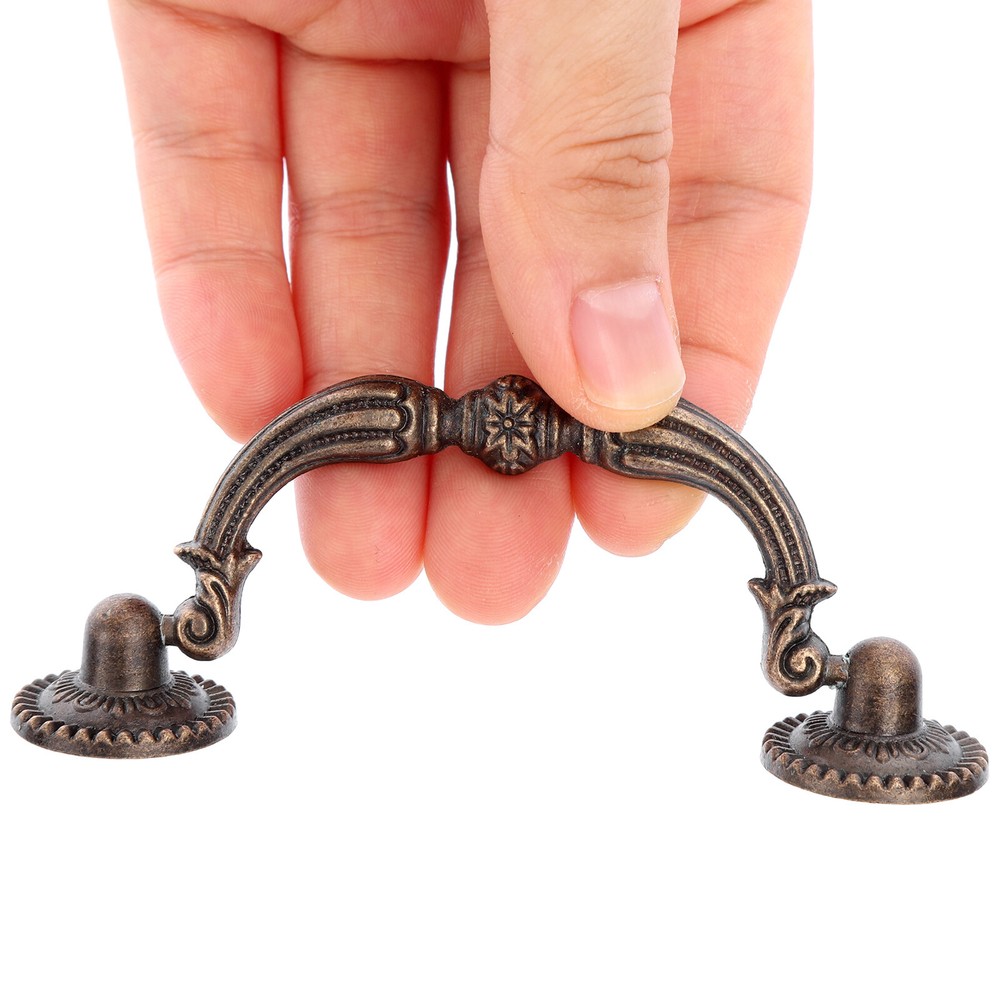 1~20PCS Vintage Drop Bail Dresser Pull Handle Drawer Pulls Rustic Antique Bronze