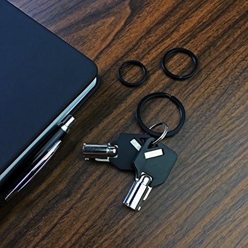 Matte Black Key Chain Rings 36pc, Assorted Sizes