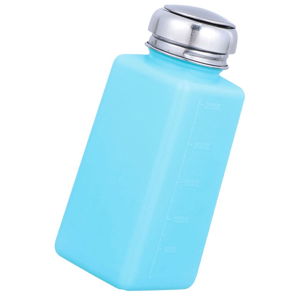 Push Down Pump Dispenser Bottle Plastic 250 ml Liquid Container for Laboratory