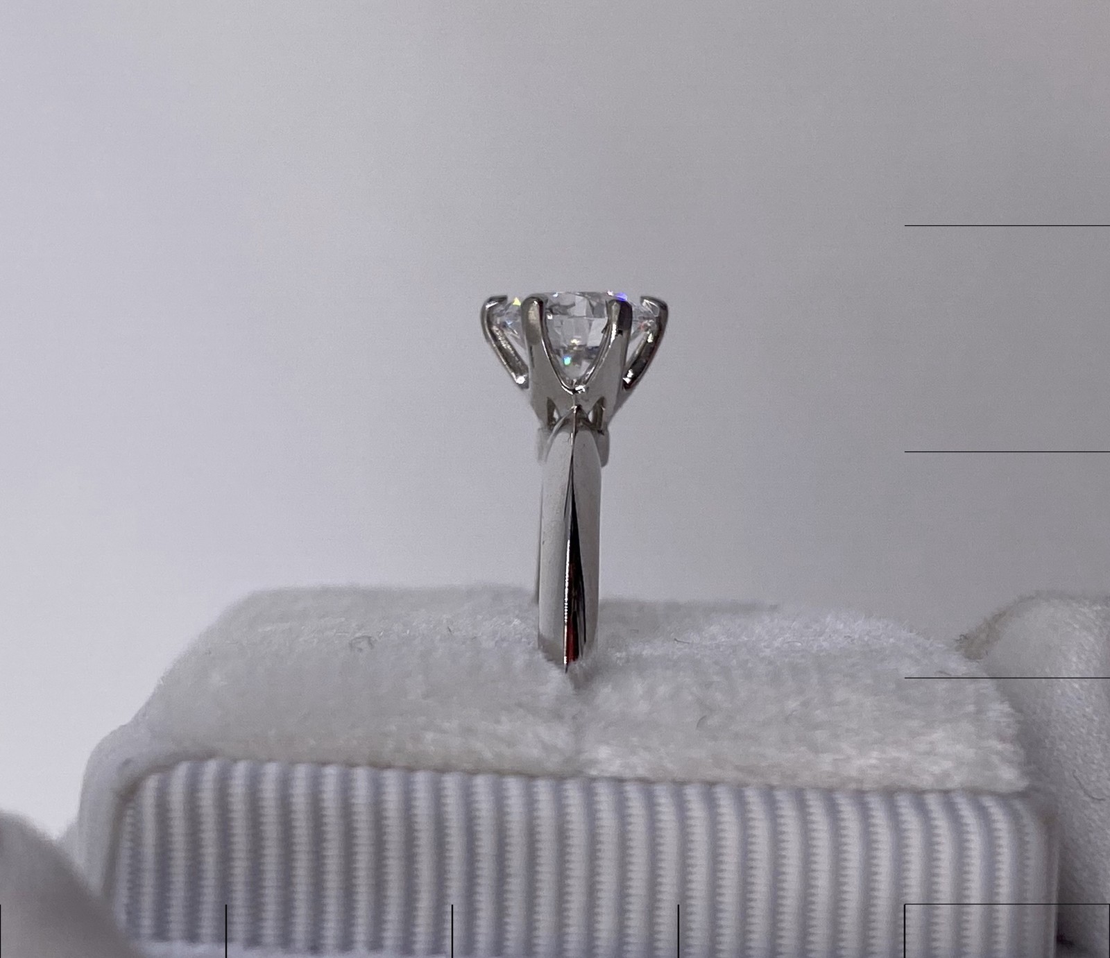 DIAMOND ENGAGEMENT RING ROUND SOLITAIRE E VS1 1.5 CT LAB CREATED GROWN PLATINUM