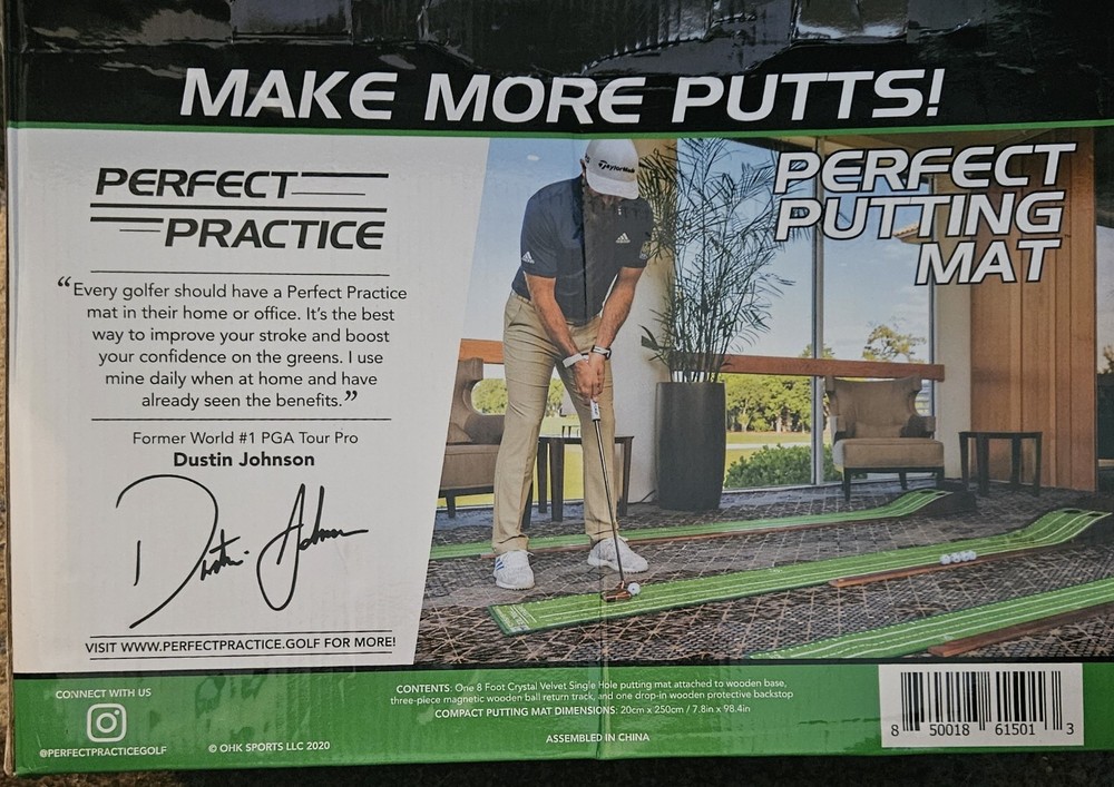 PERFECT PRACTICE Putting Mat Compact 8 Feet NEW