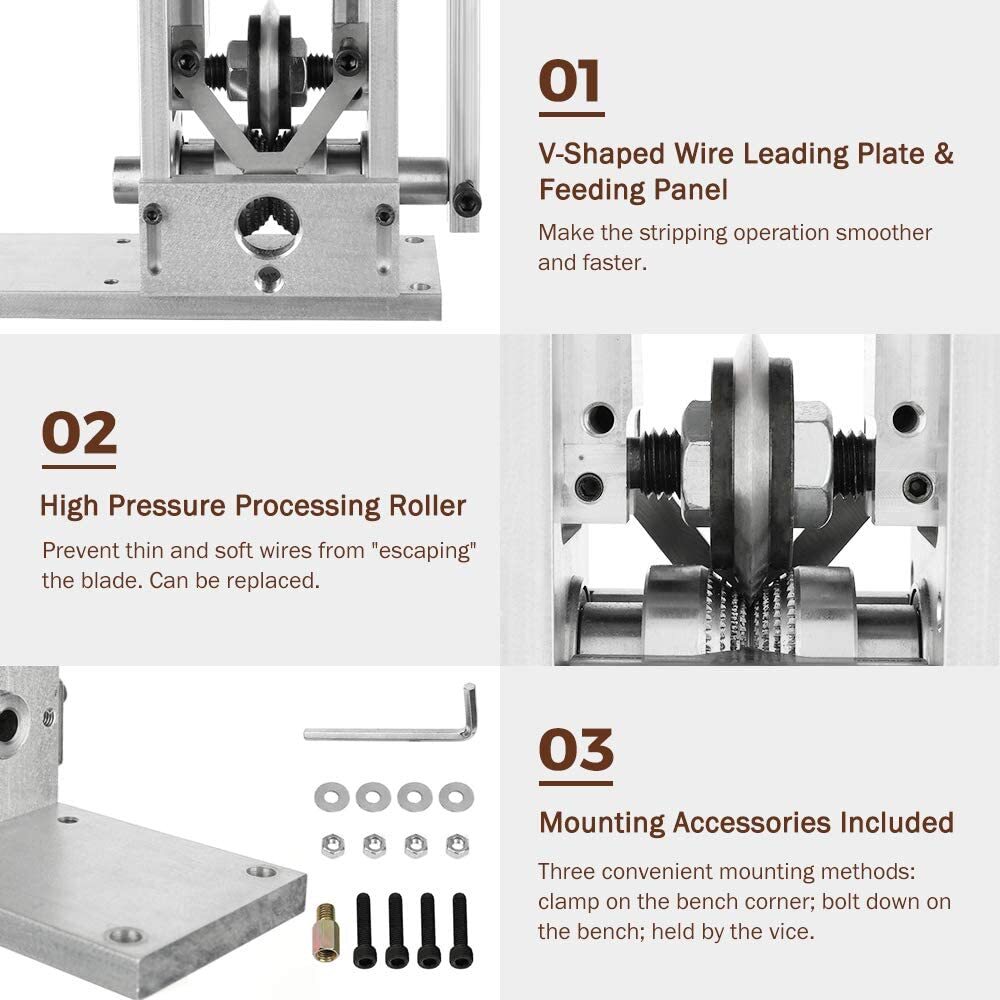 Electric Peeling Machine Copper Wire Stripping Waste Wire Stripper Copper
