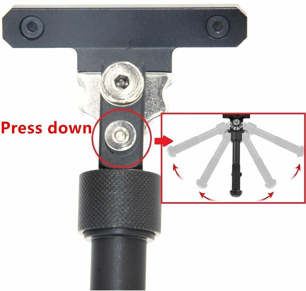 6''-9'' Adjustable M-LOK Bipod Side Rail Direct Attach 5 settings for leg length