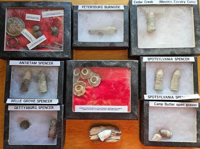 Civil War bullets collection