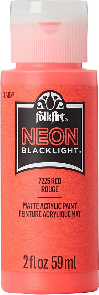 Neon Blacklight Acrylic Paint, 2 Oz., Red
