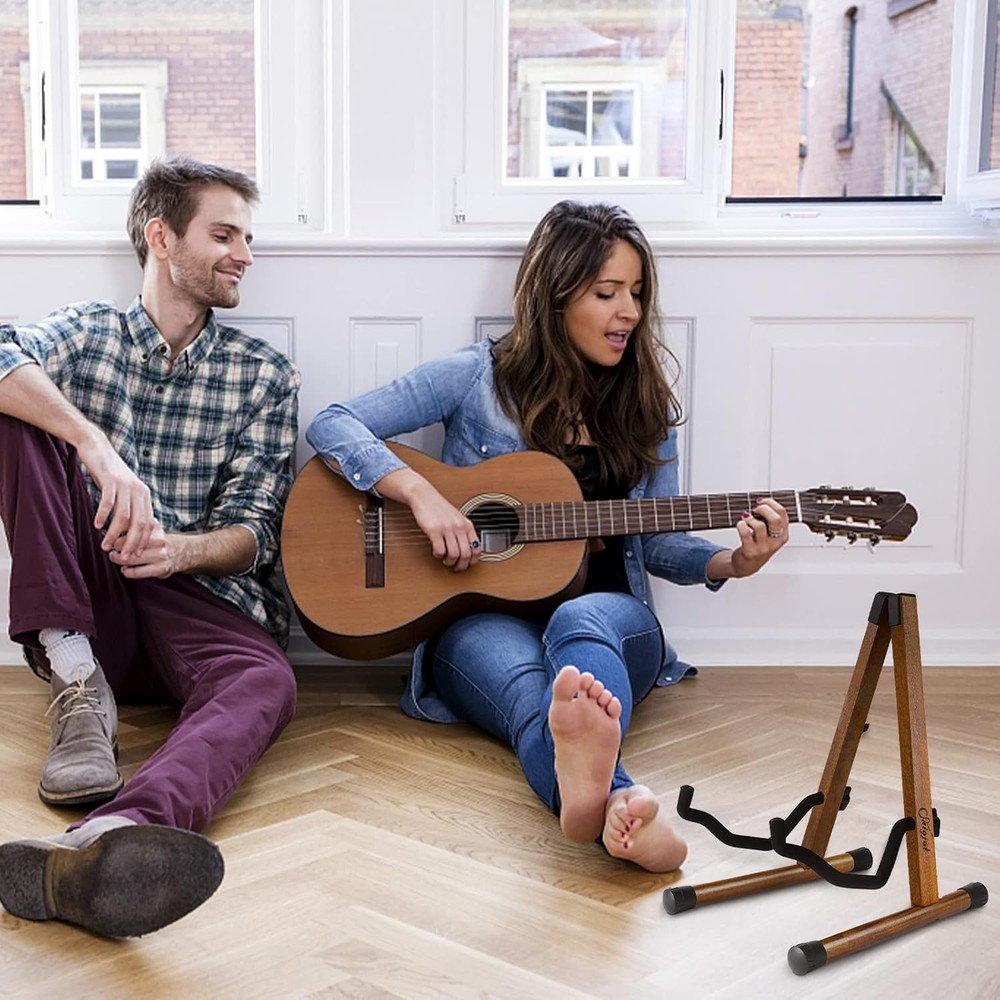 Foam Padded Guitar Floor Stand for Multiple Instruments
