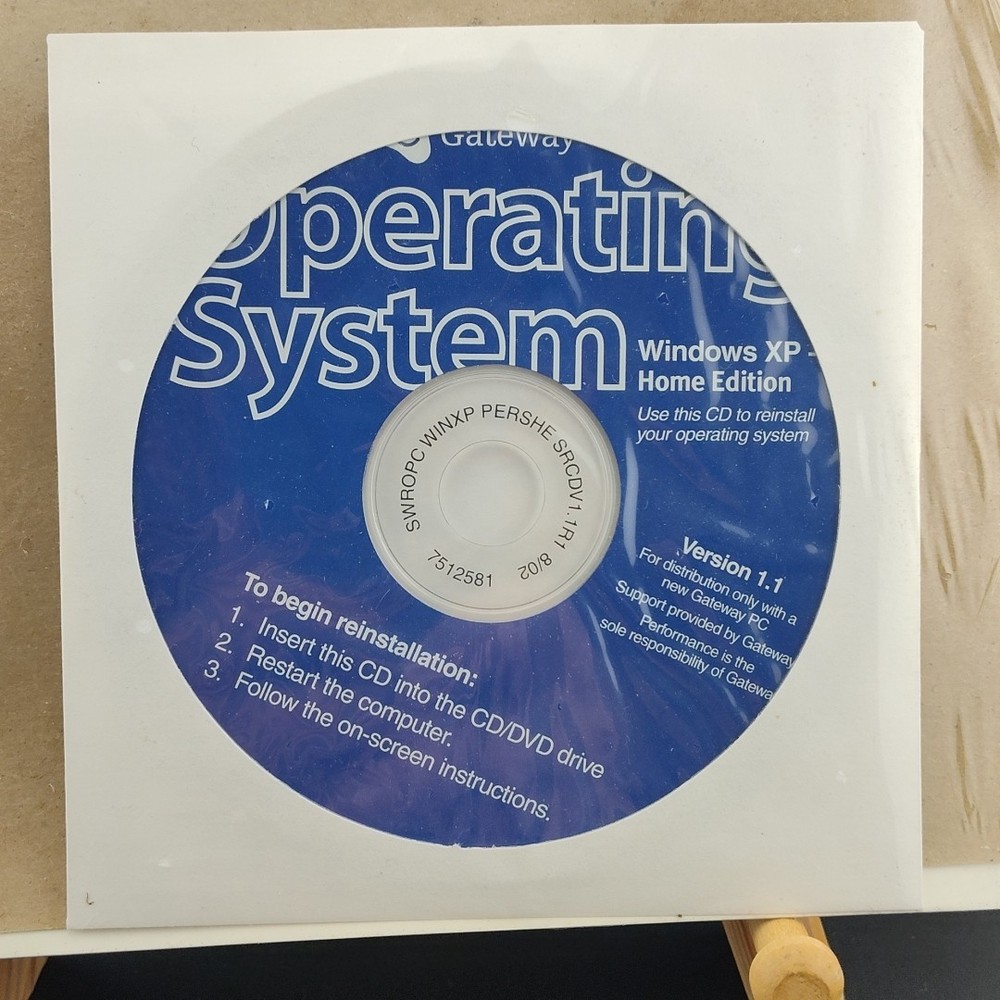 Microsoft Windows XP Home Edition (PC, 2002) Gateway Computer LN