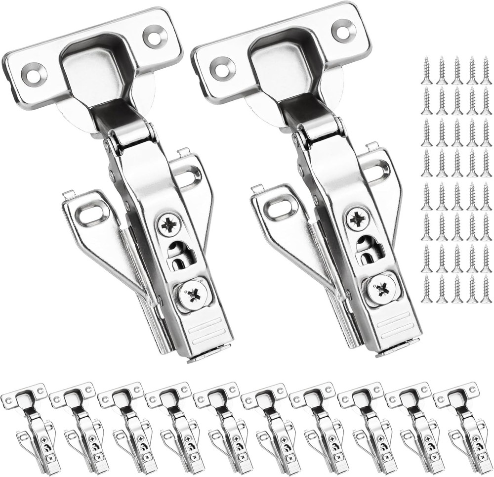 Overlay Buffer-Closing Cabinet Hinge—Adjustable Clip-On Concealed Cabinet Hinge