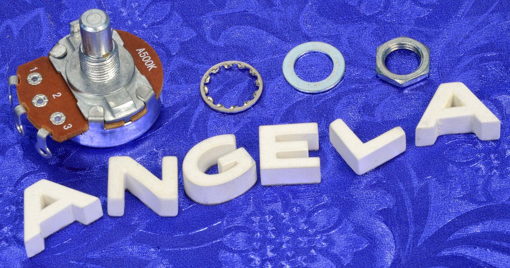 500K Solid Shaft Audio Taper Potentiometer, #A500K