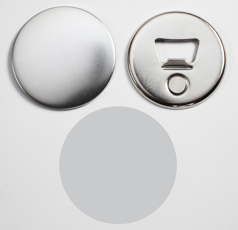 Bottle Opener with Magnet Nickle Button 2-1/4" 58mm 100 Sets/Pack