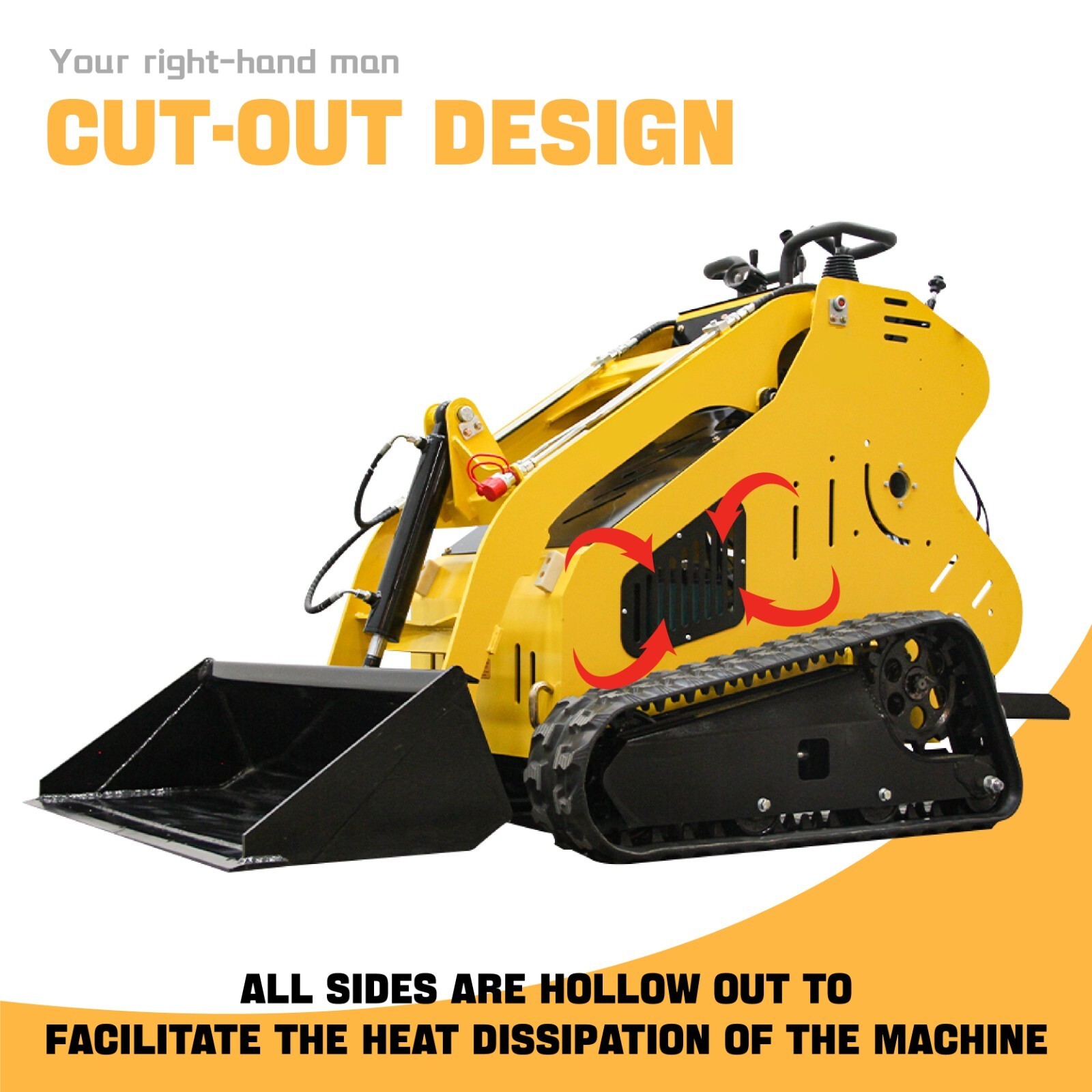 13.5HP Mini Skid Steer Loader Gasoline Crawler, New, Free Shipping