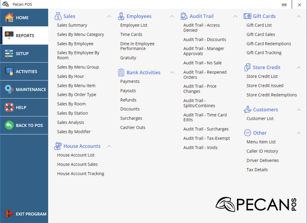 Pecan POS Complete Value Bundle for Restaurant Perpetual License