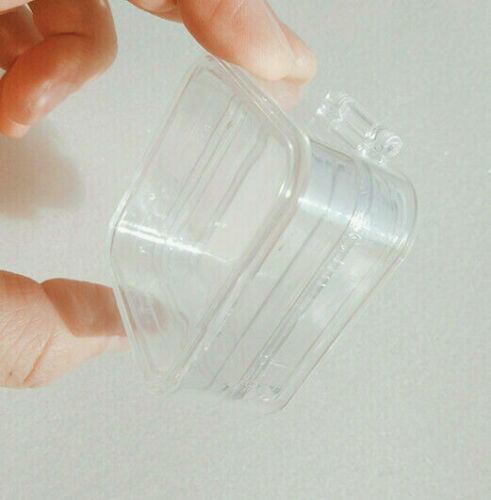 Hinged Display Box Jewelry Boxes Clear Membrane case Denture False Teeth Case