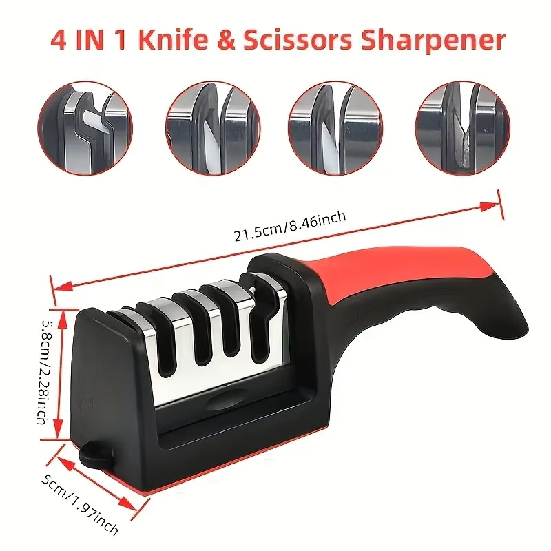 Professional 3 Stage Knife Sharpener Coarse Medium Fine for Kitchen Knives