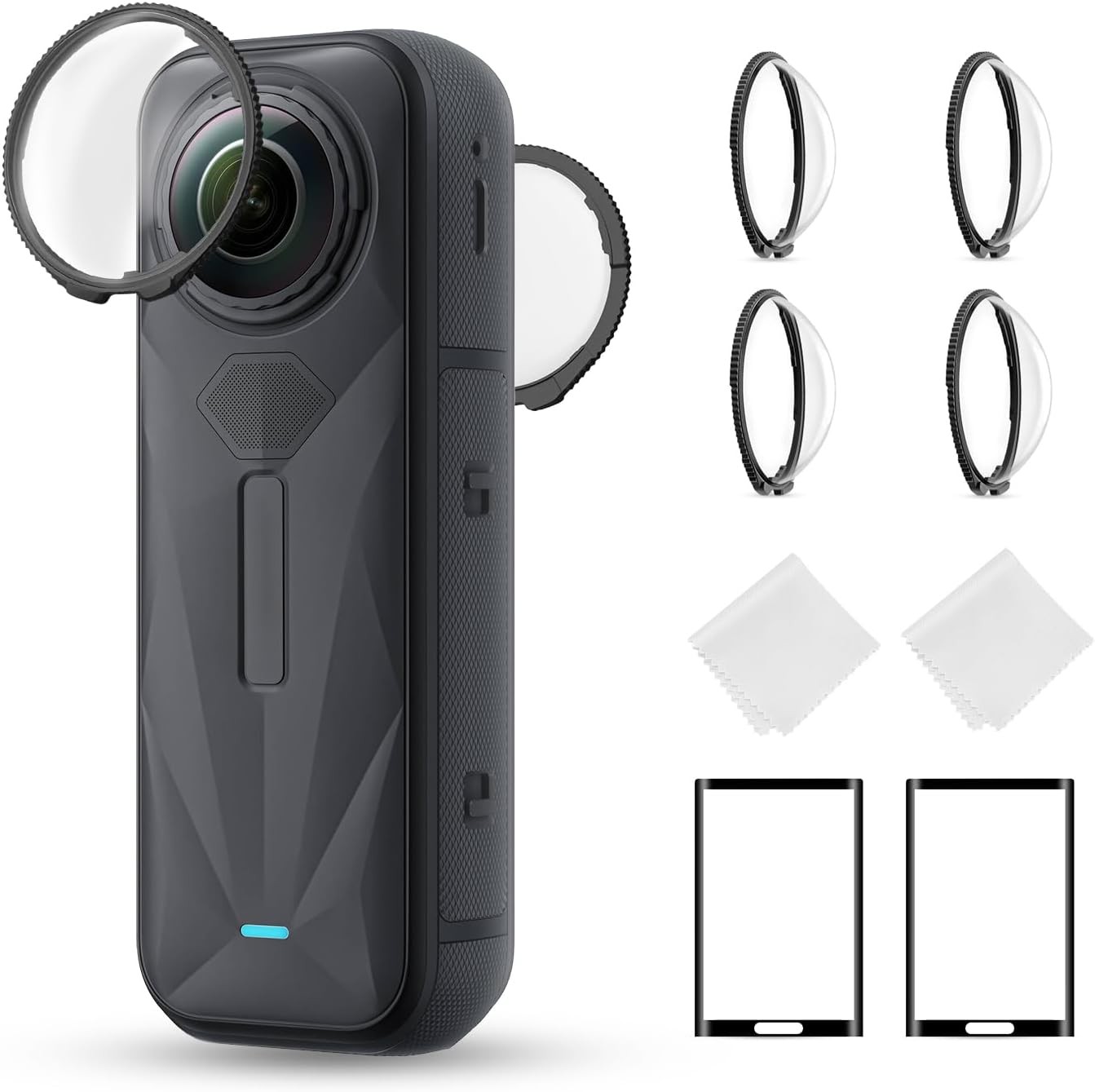 K&F Concept Insta360 X5 Lens Guards Tempered Optical Glass Lens Protector Cover