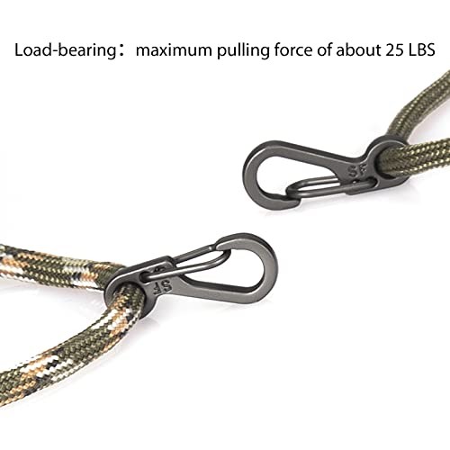 20Pcs Spring Snap Hook Carabiners Clip Spring Hanging Mini Version-Gun Grey