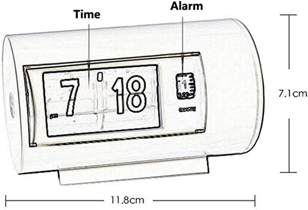 BHning Retro Table Clock Auto Flip Clock 12 Hours AM/PM Format Display Timepi...