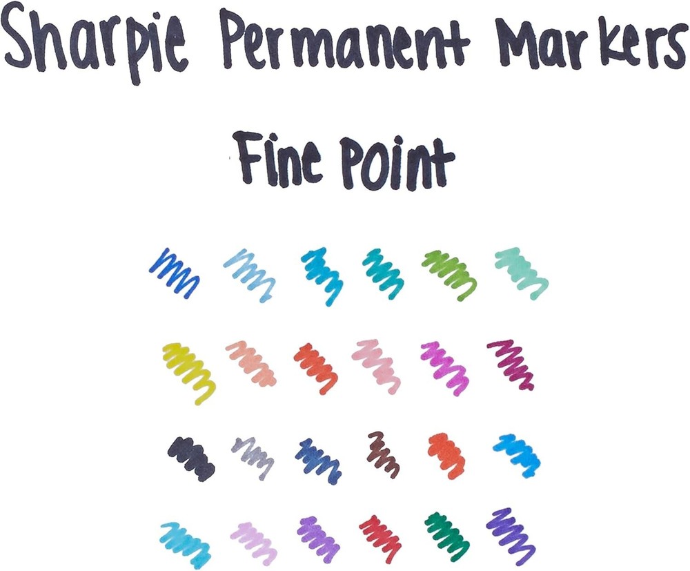 Sharpie Permanent Markers | Fine Point | Brilliant Blue | 12 Count