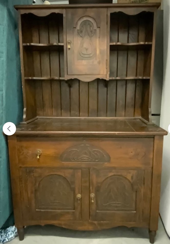 Unique Antique Sideboard Buffet Cabinet