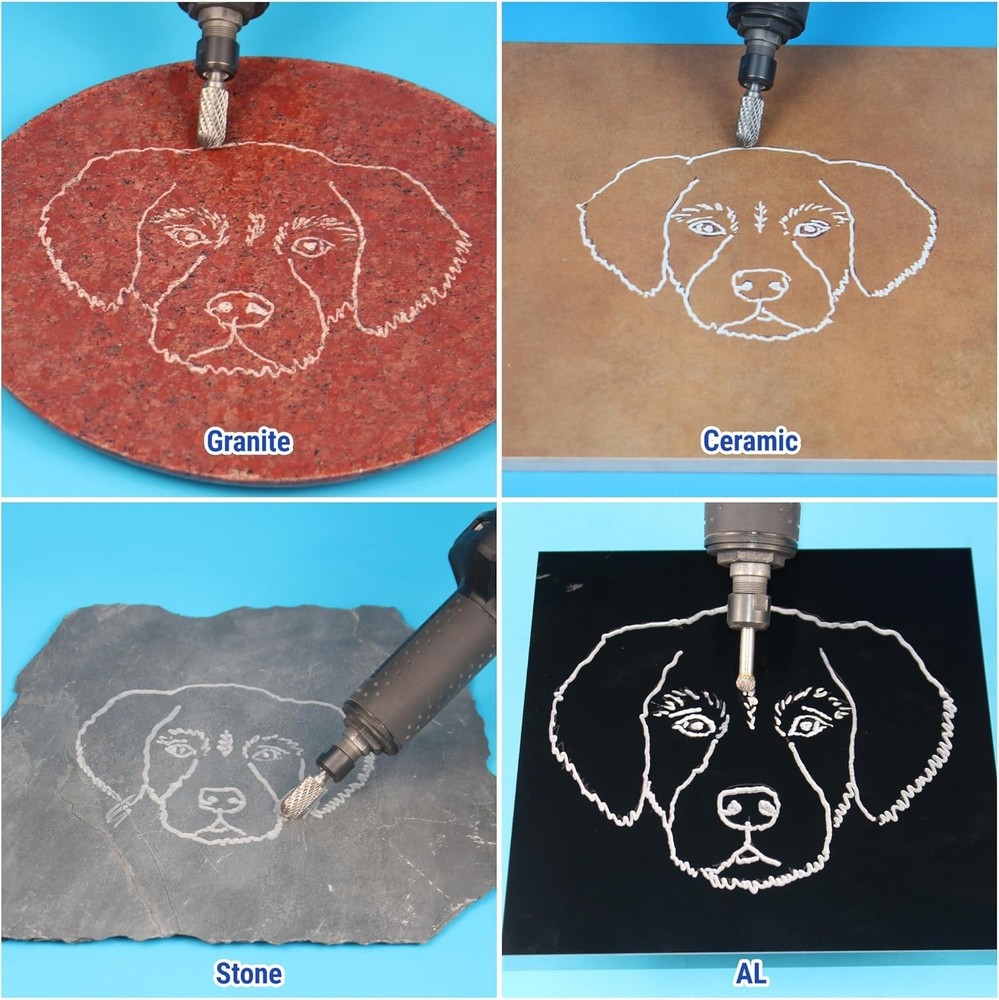 Professional Grade 10-Pc Die Grinder Bits in Red Box - Durable & Precise Cutting