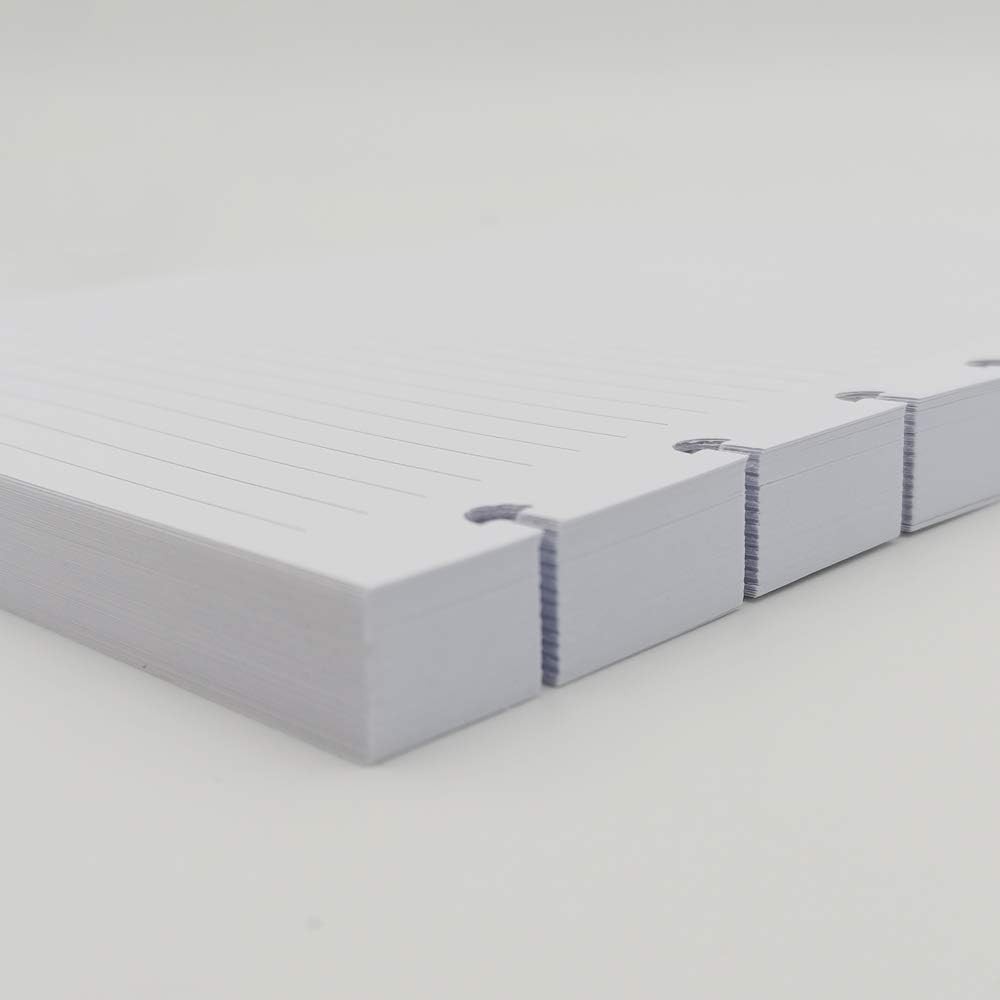 Junior Size Discbound Refill Paper - 8 Discs 100 Sheets, Clear,White