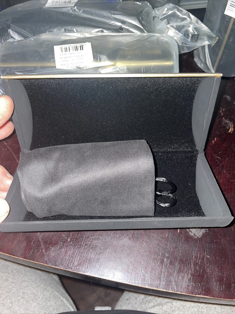 ROBERTO CAVALLI CIRCULAR BLACK SUNGLASS CASE