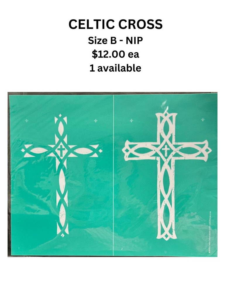 Chalk Couture Celtic Cross-Size B-NIP