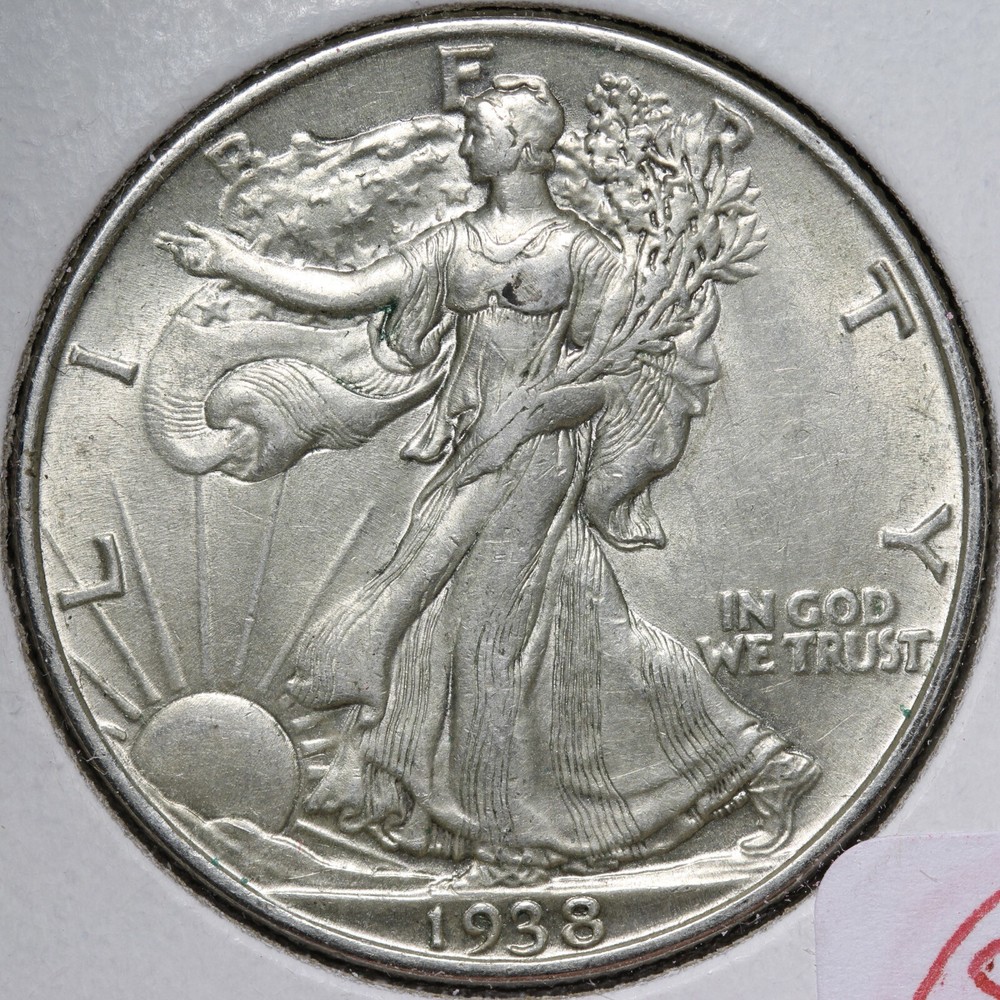1938 Walking Liberty Silver Half Dollar AU++/UNC E327 OAHC