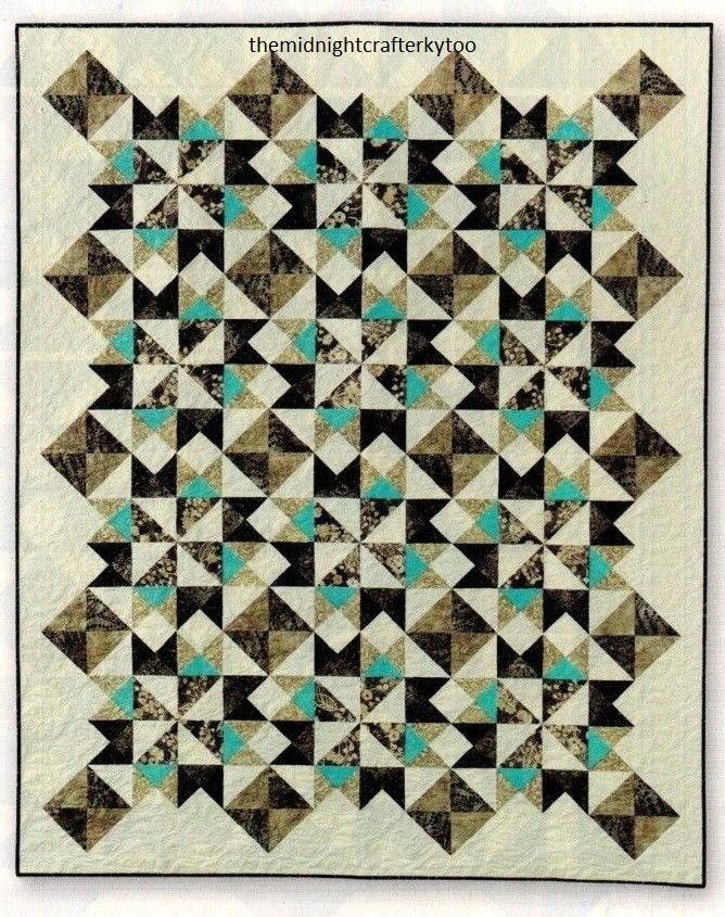 Shadow Dance Quilt Pattern Pieced NM