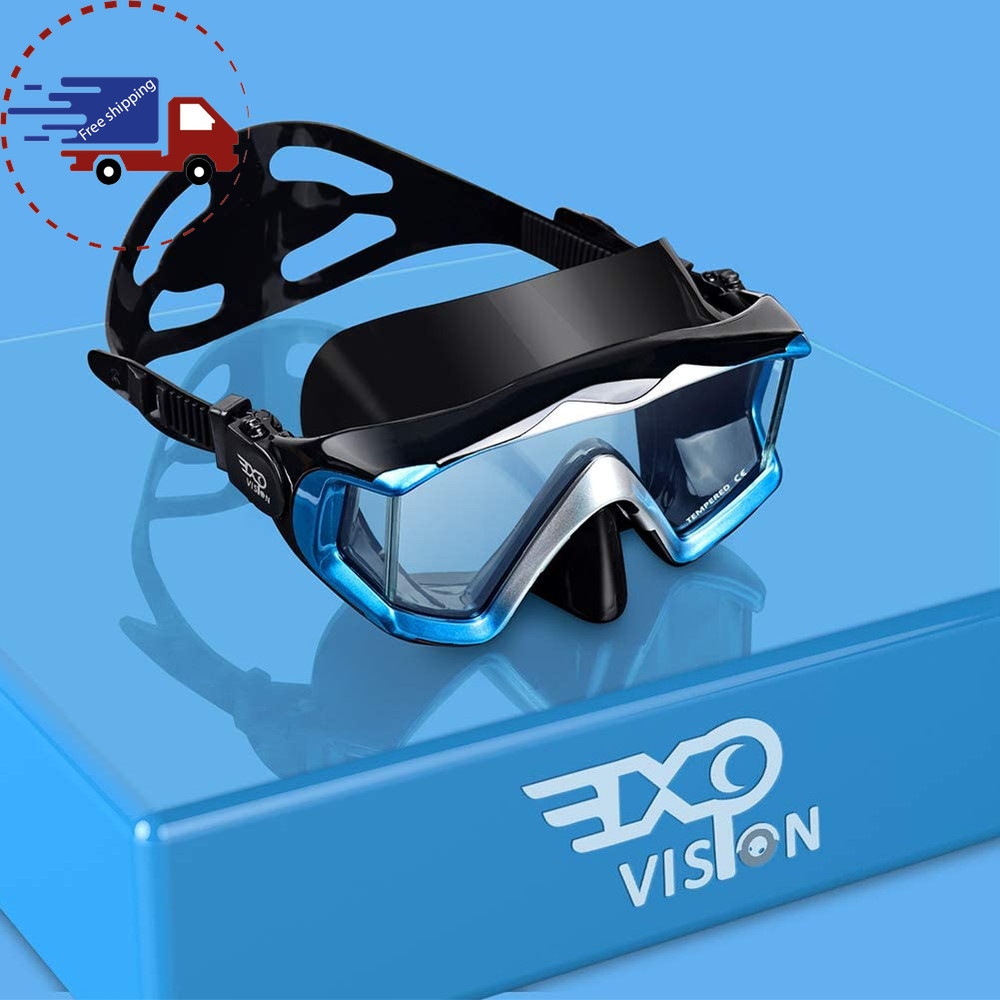 Pano 3 Panoramic Scuba Diving Mask, Tempered Glass Snorkeling Dive Mask