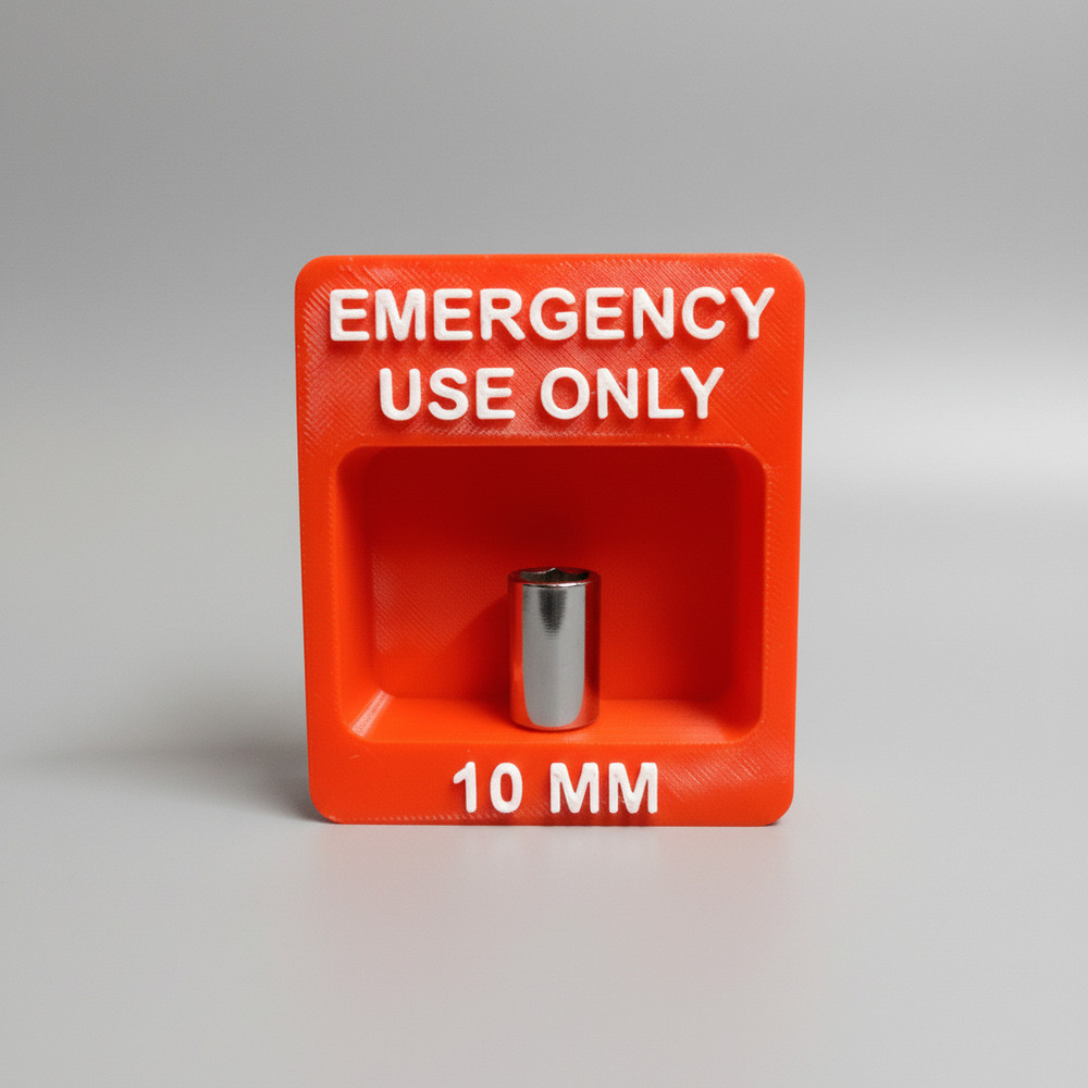 Emergency 10mm Socket Holder | 3D Printed Pegboard Organizer