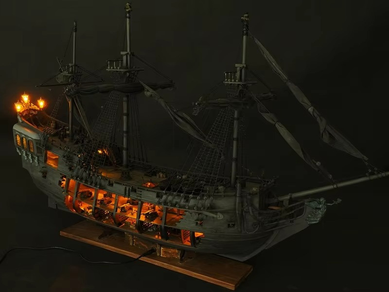 Collection ship Model kit version Black Pearl Ship decoration Pirate Ship model