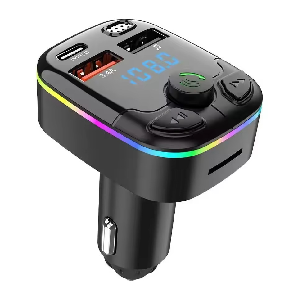 Bluetooth 5.0 Car Wireless FM Transmitter Adapter USB PD Charger AUX Hands Free