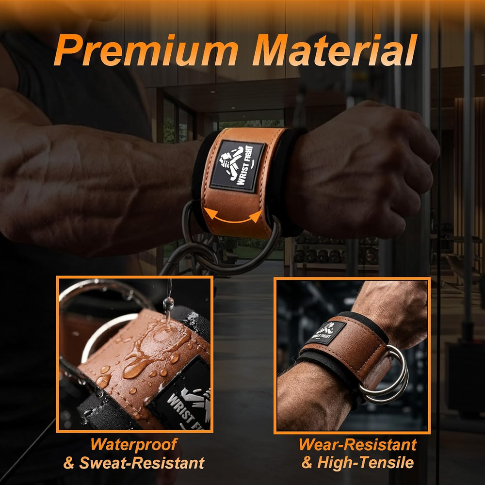 Wrist Cuffs with Dual D-Rings – Secure & Comfortable Support for Cable Machine W