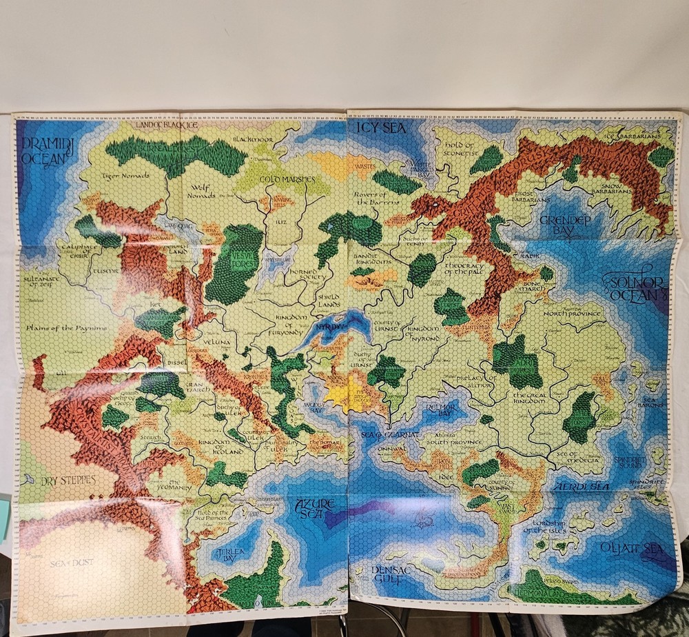 Advanced Dungeons & Dragons World of Greyhawk Guide Glossography Map + 2 Modules