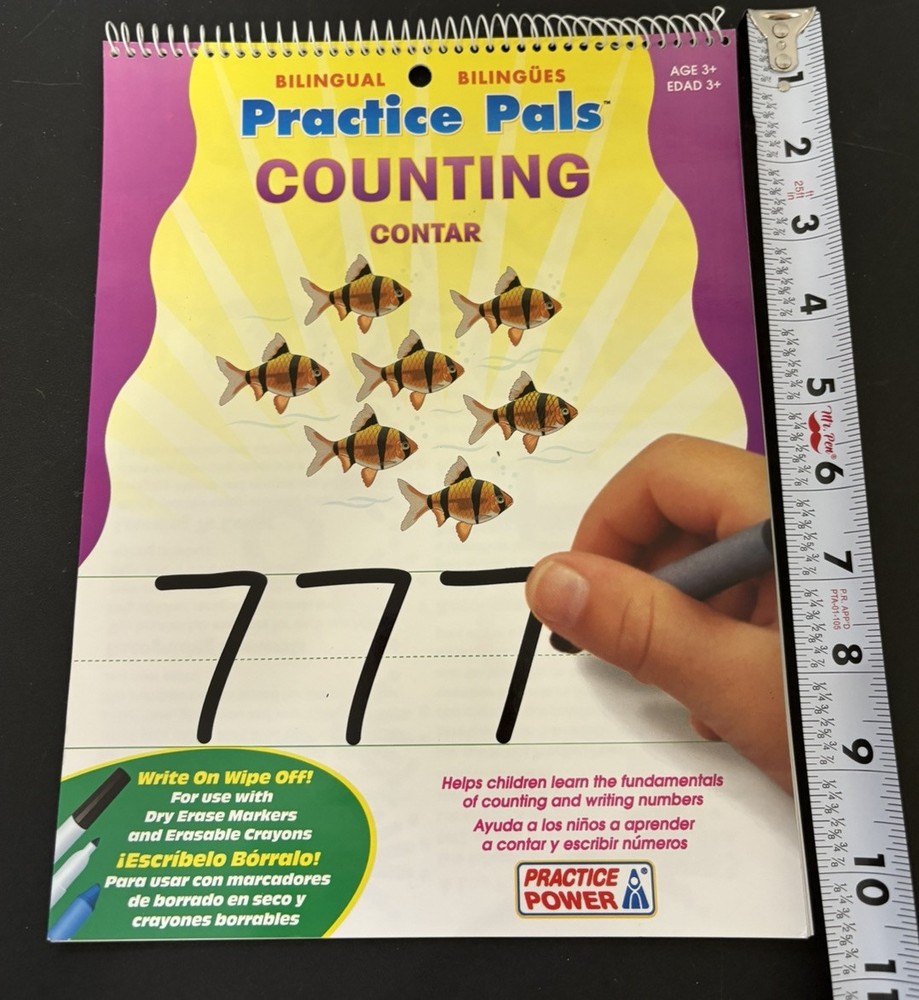 Practice Pals Counting Dry Erase Learning Book Age 3+