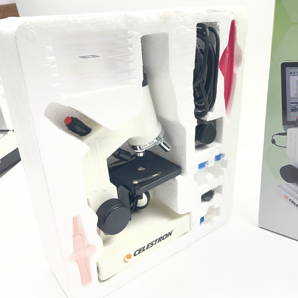Celestron Digital Microscope Kit 600x Model 44320 USB Camera - New Open Box