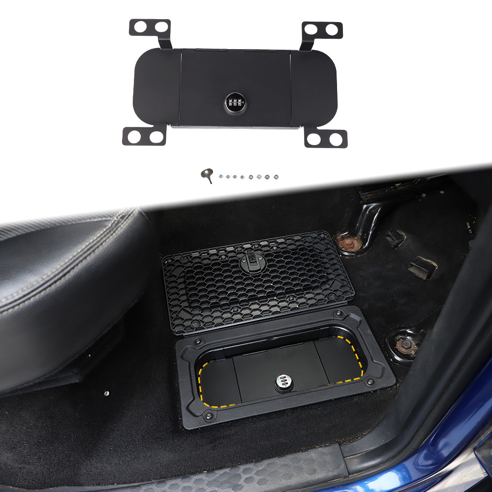 Rear In-Floor Seat Storage Locking Security Box Tray For Dodge Ram 1500 2009-18