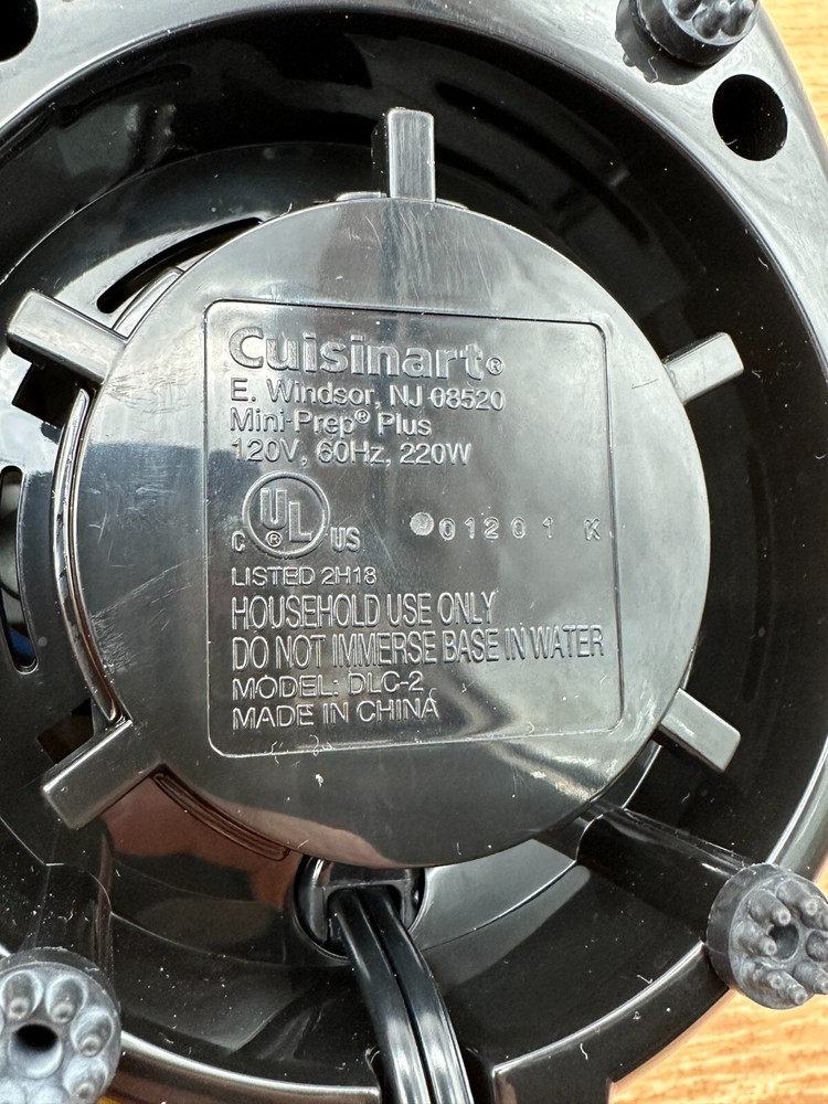 Cuisinart Mini-Prep Plus Motor Base Only DLC-2 Tested Works Silver EUC