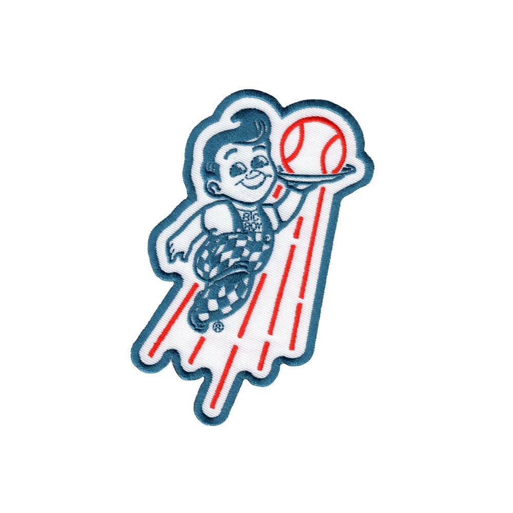Bob's Big Boy Restaurant Dodgers Baseball Character Patch - NEW